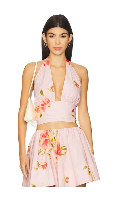 Lovers & Friends Petal Top In Pink