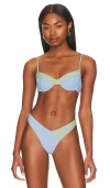 Lovers & Friends Pool Party Top In Sky Blue & Mint