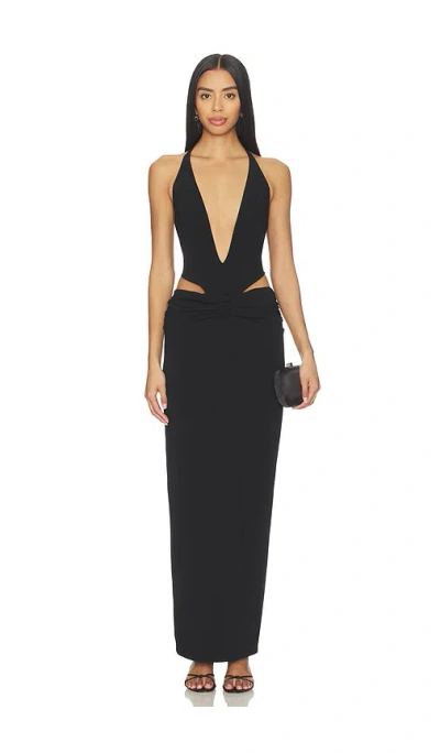 Lovers & Friends Poppy Gown In Black