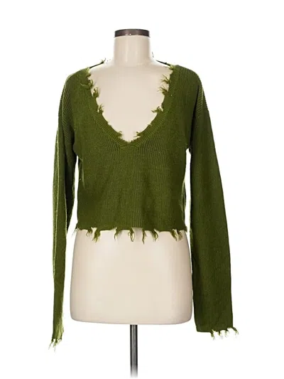 Pre-owned Lovers & Friends Pullover Sweater In Green