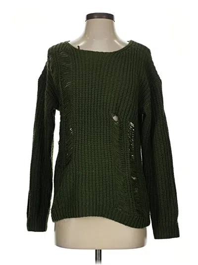 Pre-owned Lovers & Friends Pullover Sweater In Green