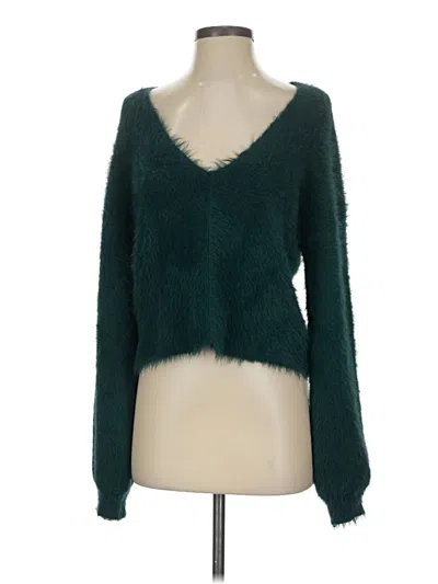 Pre-owned Lovers & Friends Pullover Sweater In Green