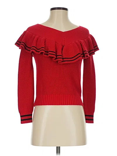 Pre-owned Lovers & Friends Pullover Sweater In Red