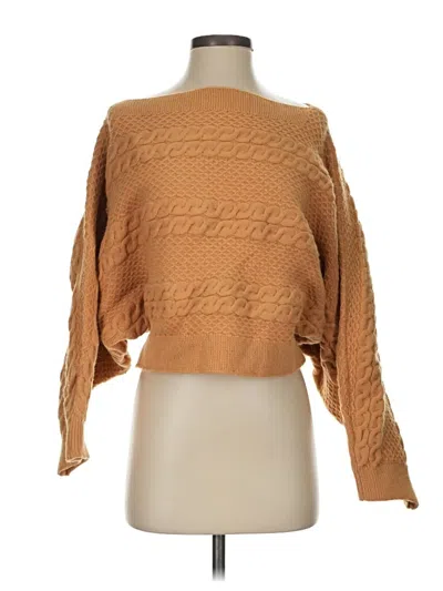 Pre-owned Lovers & Friends Pullover Sweater In Tan