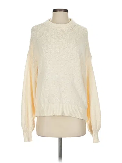 Pre-owned Lovers & Friends Pullover Sweater In White