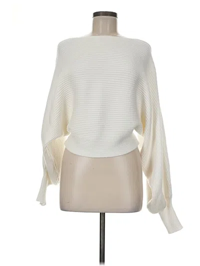 Pre-owned Lovers & Friends Pullover Sweater In White