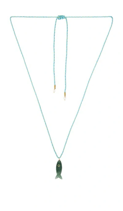 Lovers & Friends Quin Stone Necklace In Blue