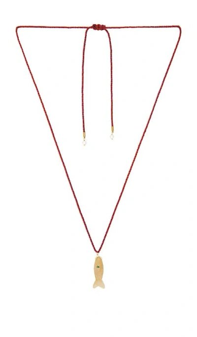Lovers & Friends Quin Stone Necklace In Red