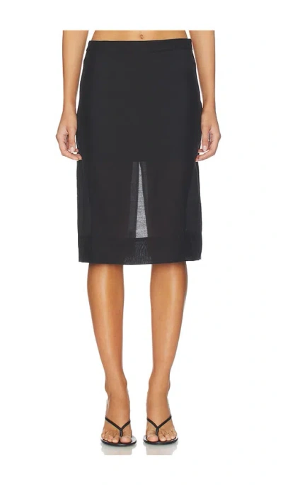Lovers & Friends Rachel Midi Skirt In Black