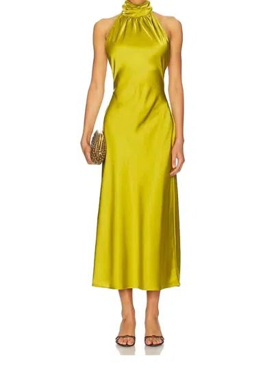 Lovers & Friends Reina Midi Dress In Chartreuse In Yellow