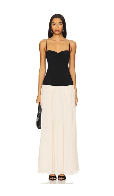 Lovers & Friends Rian Gown In Black & Cream