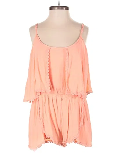 Pre-owned Lovers & Friends Romper In Orange