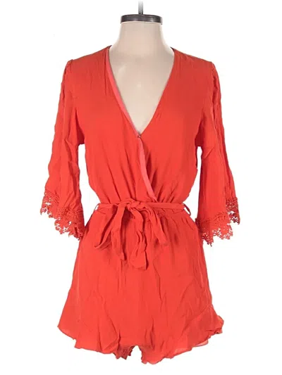 Pre-owned Lovers & Friends Romper In Orange