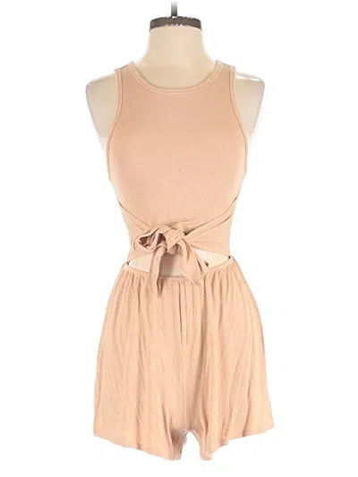 Pre-owned Lovers & Friends Romper In Tan