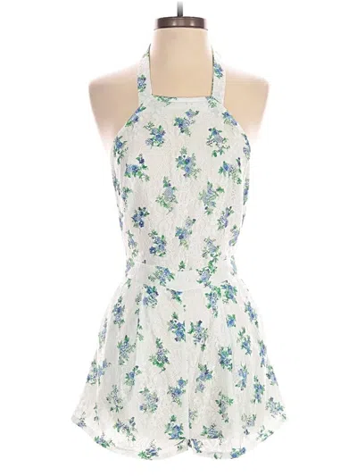 Pre-owned Lovers & Friends Romper In White