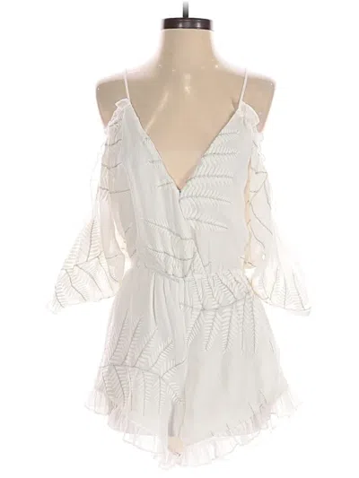 Pre-owned Lovers & Friends Romper In White
