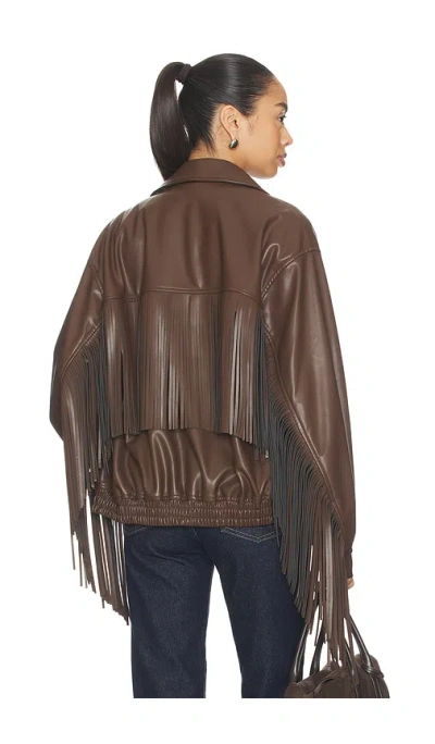 Lovers & Friends Sanna Faux Leather Jacket In Brown