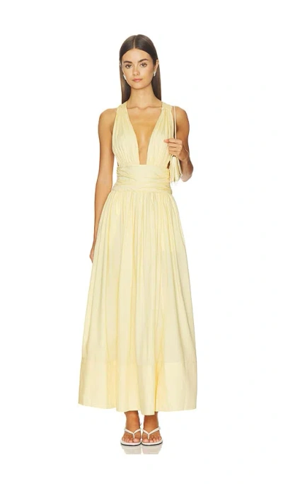 Lovers & Friends Sarina Midi Dress In Yellow