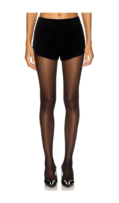 Lovers & Friends Savannah Velvet Short In Black