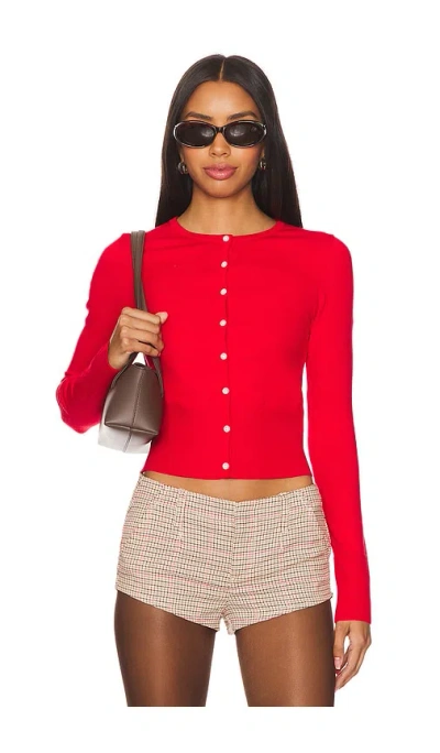 Lovers & Friends Scarlett Cardigan In Red