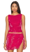 Lovers & Friends Selma Top In Magenta Pink