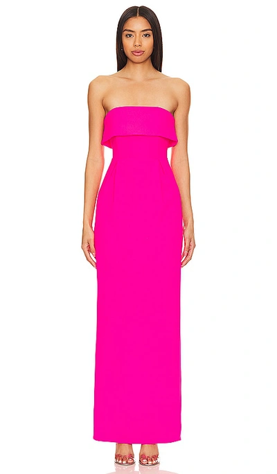 Lovers & Friends Serena Gown In Electric Pink