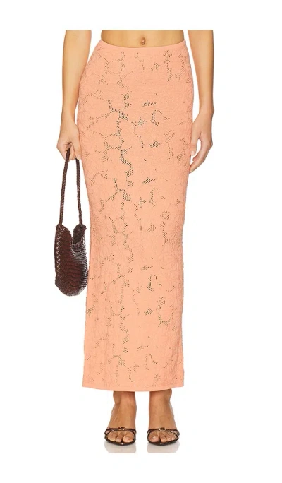 Lovers & Friends Shalie Maxi Skirt In Orange