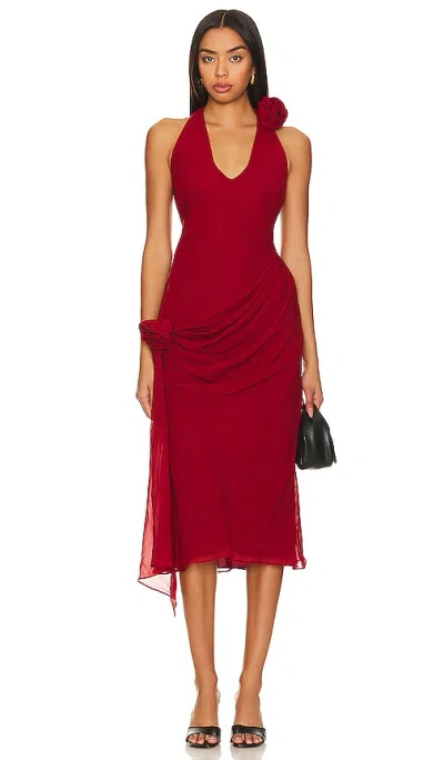 Lovers & Friends Shayla Midi Dress In Burgundy