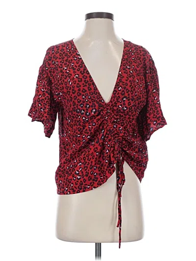 Pre-owned Lovers & Friends Short Sleeve T-shirt In Red