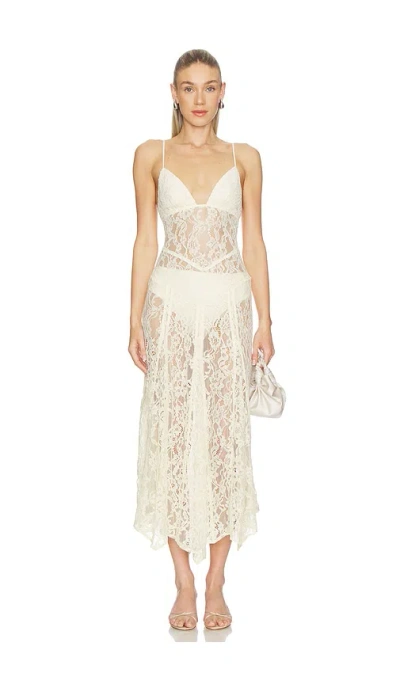 Lovers & Friends Skye Midi Dress In White