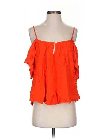 Pre-owned Lovers & Friends Sleeveless Blouse In Orange