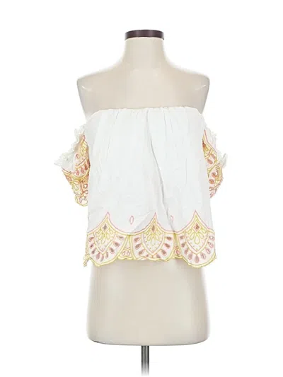 Pre-owned Lovers & Friends Sleeveless Blouse In White