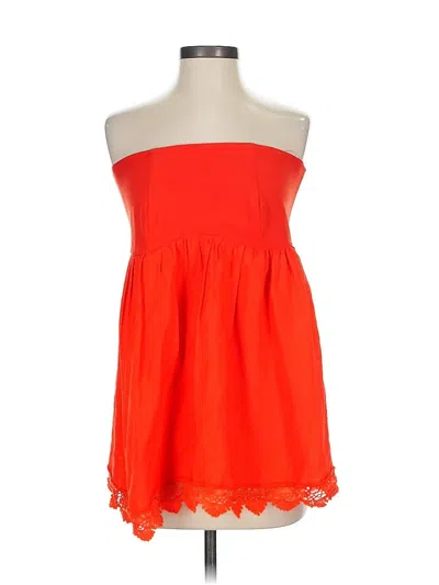 Pre-owned Lovers & Friends Sleeveless Top Orange Strapless Neckline Tops