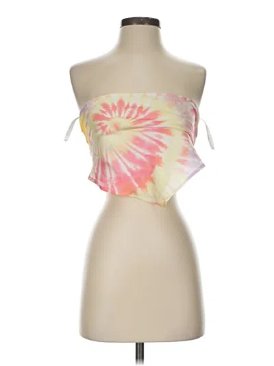 Pre-owned Lovers & Friends Sleeveless Top Pink Strapless Neckline Tops