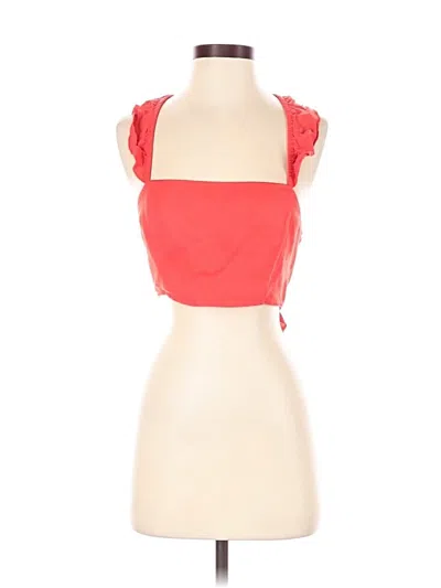 Pre-owned Lovers & Friends Sleeveless Top Red Square Neckline Tops