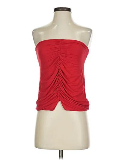 Pre-owned Lovers & Friends Sleeveless Top Red Strapless Neckline Tops