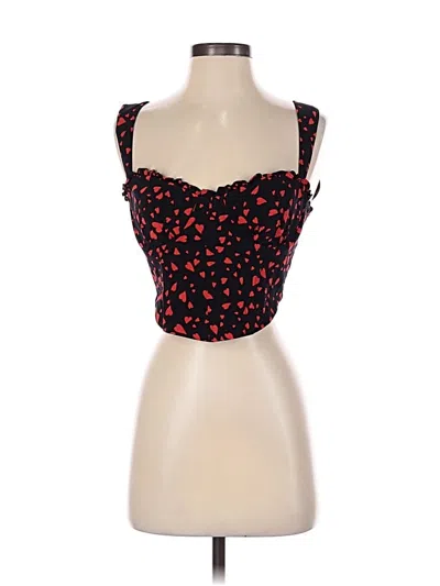 Pre-owned Lovers & Friends Sleeveless Top Red Sweetheart Neckline Tops