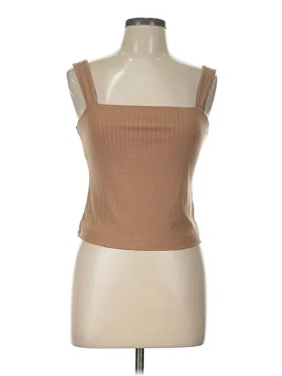 Pre-owned Lovers & Friends Sleeveless Top Tan Square Neckline Tops