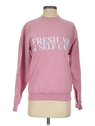 Pre-owned Lovers & Friends Sweatshirt In Pink