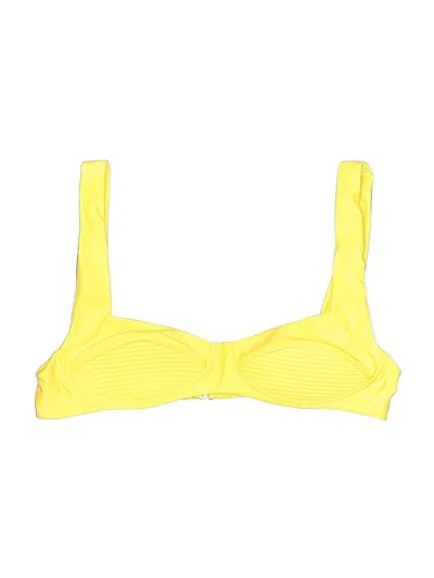 Pre-owned Lovers & Friends Swimsuit Top Yellow Swimwear