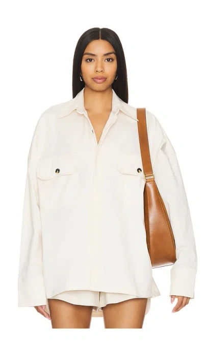 Lovers & Friends Sydney Button Up In Cream