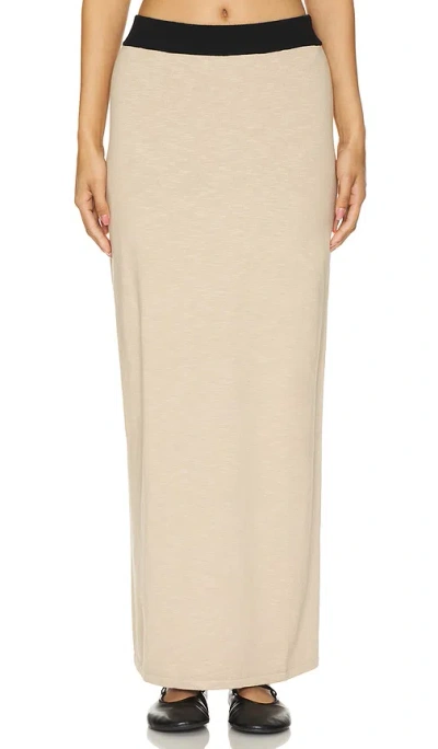 Lovers & Friends Tammy Maxi Skirt In Light Beige