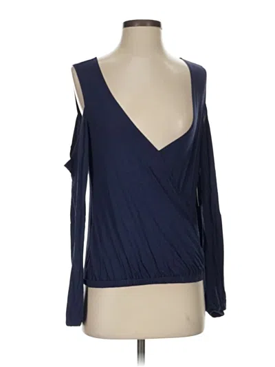 Pre-owned Lovers & Friends Tank Top Blue Cold Shoulder Neckline Tops