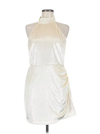 Pre-owned Lovers & Friends Tank Top Ivory Halter Neckline Tops In White