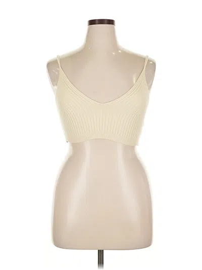 Pre-owned Lovers & Friends Tank Top Ivory Strapless Neckline Tops In White