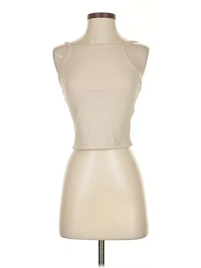 Pre-owned Lovers & Friends Tank Top Tan Halter Neckline Tops In Brown