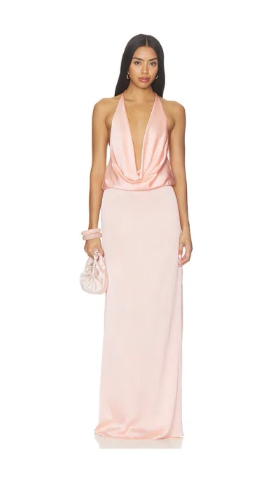 Lovers & Friends Tatiana Gown In Sunset Orange
