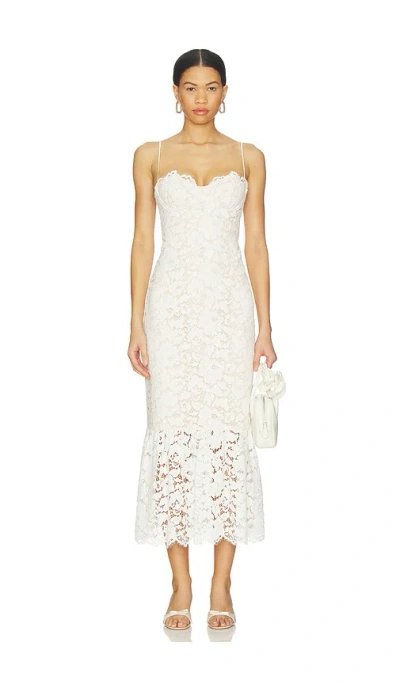Lovers & Friends Teagan Midi Dress In White
