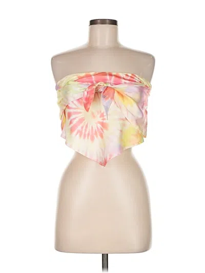 Pre-owned Lovers & Friends Tube Top Pink Strapless Neckline Tops