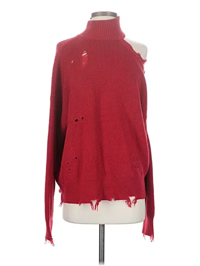 Pre-owned Lovers & Friends Turtleneck Sweater In Red